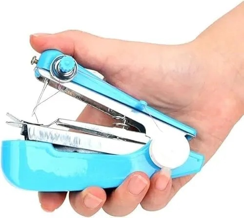 blaue Handnähmaschine, tragbare Mini-Handarbeits-Werkzeug, Mini-Nähmaschine, Handstreichmaschine, Handstreichmaschine, Handstreichmaschine, Handstreichmaschine 1 x