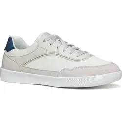 Geox Herren U RIETI A Sneaker - Weiß/Off White, 45 EU - Herren-Sneaker mit atmungsaktivem Material für optimalen Tragekomfort den ganzen Tag.