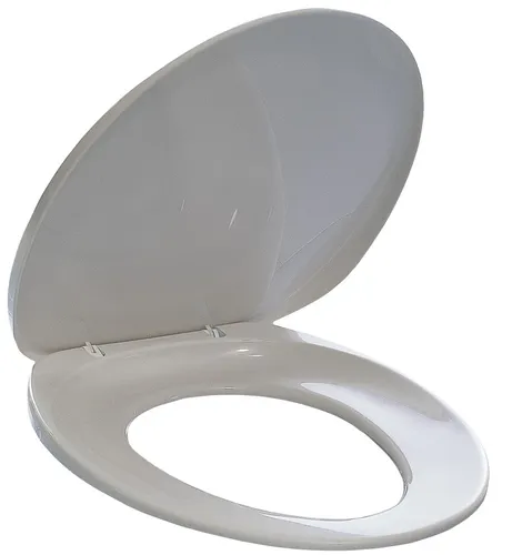 DURABLE Toilettensitz aus Kunststoff weiß - Hochwertiger Toilettensitz aus robustem Kunststoff, hygienisch und leicht zu reinigen – ideal für jedes Badezimmer.