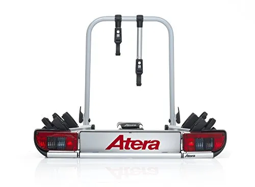 Atera 022684 PKW Fahrradträger Strada Sport 2 - leichter Auto-Kupplungsträger für 2 Fahrräder oder E-Bikes, mit Crashschutz und einfachem Kofferraummzugang