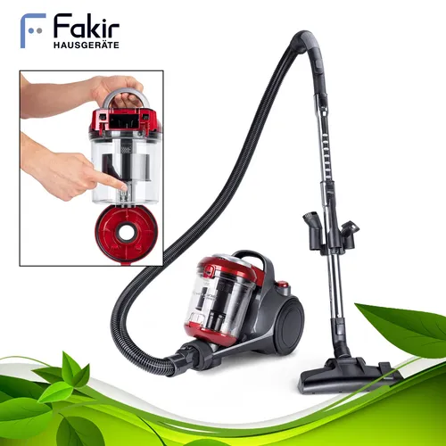 Fakir Staubsauger trend BL 141 - Beutelloser 700 Watt Staubsauger mit Cyclone Technologie für starke Saugkraft. Ideal für Parkett, Teppich und Tierhaare, mit EPA 10-Filter für saubere Abluft.