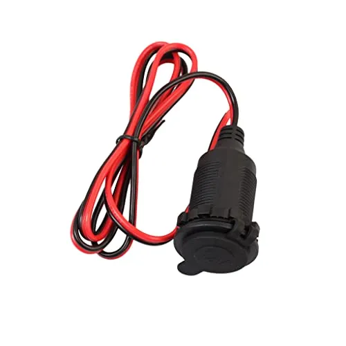 Ziyan Auto Zigarettenanzünder 12V /24V Dose Buchse Einbau Steckdose Adapter Kabel KFZ 1m