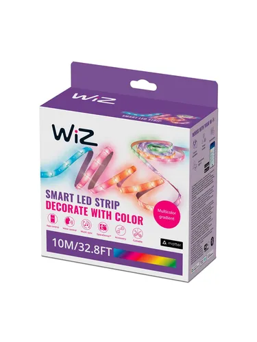 WIZ RGBIC LED-Lichtstreifen in weiß von WiZ