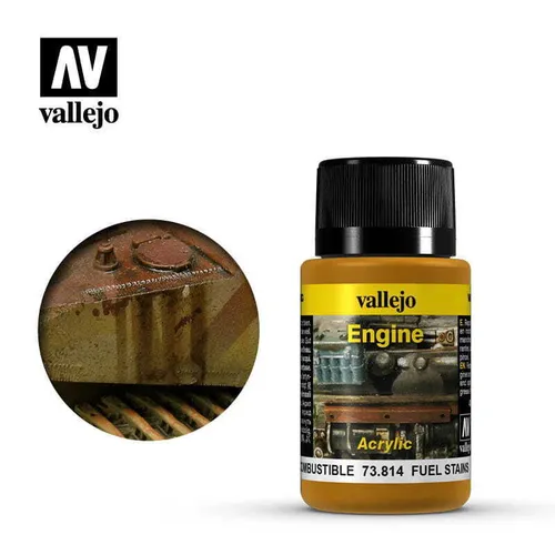 VALLEJO 73814 Engine Effects - Fuel Stains 40ml (Acrylic Weathering Paint)