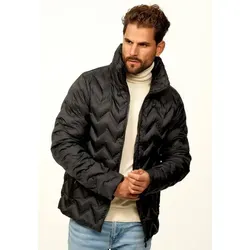 SOULSTAR Steppjacke mit Stehkragen als Winterjacke Pufferjacke Herren Outdoor Jacke mit Zickzack-Steppung schwarz L