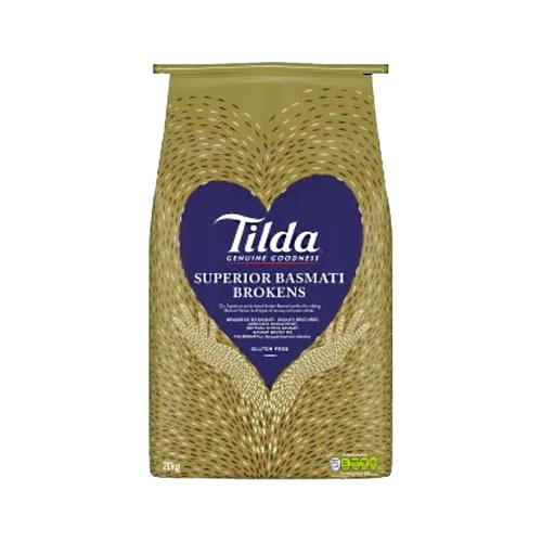 TILDA Basmati Reis Gebrochener 20 KG - Reis aus Indien, 100% glutenfrei und aromatisch, ideal für köstliche Gerichte. Lagerung: kühl und trocken.