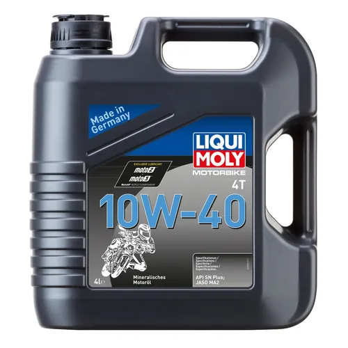 LIQUI MOLY Motorbike 4T 10W-40 | 4 L | Hochwertiges Motorradöl - Motoröle für 4-Takt-Motorräder, mineralisch, ideal für Nasskupplungen, gewährleistet optimale Schmierung und hohe Motorsauberkeit unter allen Bedingungen.