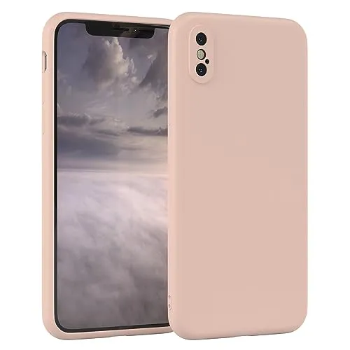 EAZY CASE - Silikonhülle für iPhone X/XS Hülle Silikon Case Rosa weich stoßfeste Handyhülle iPhone X/XS Schutzhülle mit Kameraschutz Dünn Premium Schutz Cover TPU Phone Bumper in Altrosa Pastell