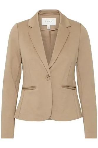 b.young BYRizetta Damen Blazer - Eleganter Anzugsblazer mit Stretch - Blazer für Damen mit 1-Knopf-Verschluss und Paspeltaschen, ideal für Büro und Freizeit. Hochwertiger Stoff für optimalen Tragekomfort.