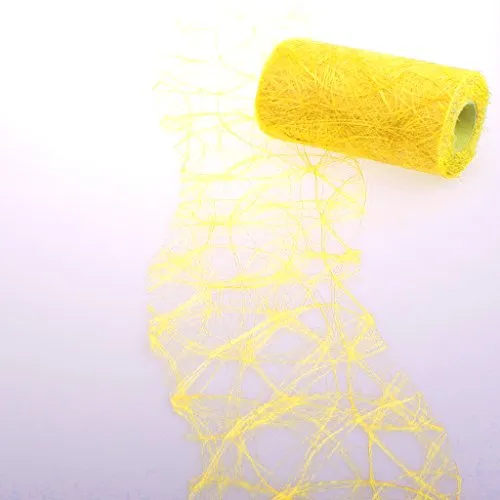 Deko AS Sizoweb Tischband Wellenschnitt gelb in gelb von DEKO AS