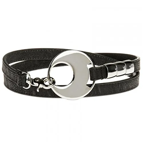 Caspar GU277 Damen Taillengürtel, Gürtelgröße:105, Farbe:Schwarz-Silberschnalle