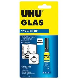 UHU Spezialkleber Glas, 46685, wasserfest, 3g
