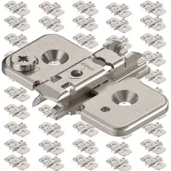 Blum CLIP Top Scharniere 110° - 50 Stück Montageplatten - Zubehör für Möbel: 50 Stück vernickelte Montageplatten mit integrierter Höhenverstellung für einfache und präzise Montage von Blum Clip Top Scharnieren.