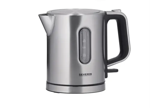 Severin WK 3401 Wasserkocher - Hochwertiger Edelstahl-Wasserkocher mit 1 Liter Fassungsvermögen, 2.400 Watt Leistung für schnelles Erhitzen und 100% BPA-frei für gesunden Genuss.