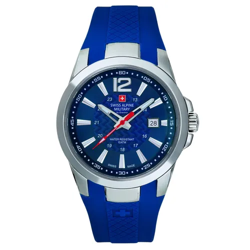 Swiss Alpine Military by Grovana Herrenuhr blau 7058.1835