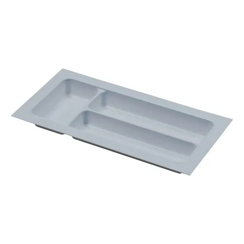 Besteckeinsatz für 30 cm Schublade Kunststoff Silbergrau 200 - 240 mm