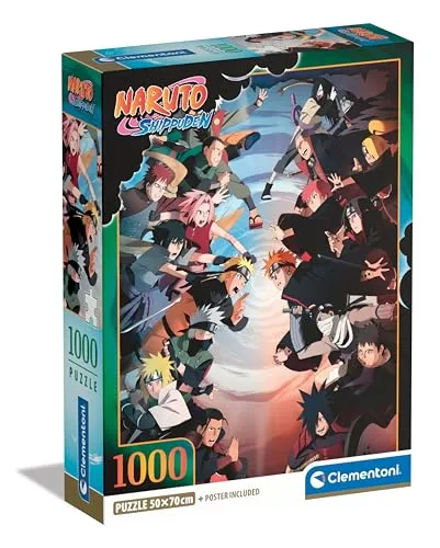Clementoni Naruto Puzzle 1000 Teile Erwachsene - Anime Puzzle Erwachsene in 70 x 50 cm - Puzzle Erwachsene anspruchsvoll von Clementoni 39832