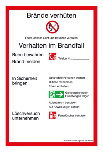 SafetyMarking Brandschutzordnung Alu nachleuchtend 200 x 300 mm - 15.A5960 - Selbstklebendes Alu-Schild mit langnachleuchtenden Eigenschaften. Ideal für Brandschutzinformationen. Maße: 200 x 300 mm, geprüft nach DIN 14096 für höchste Qualität.