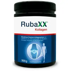 Rubaxx Kollagen Pulver - Arzneimittel zur Unterstützung der Gelenkgesundheit, enthält hochwertige Kollagenpeptide und Vitamin C für optimale Bioverfügbarkeit und Unterstützung des Bindegewebes.