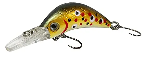 FTM Unisex – Erwachsene 10C5200401C10 Masu Security Wobbler 3cm 1,6g-Forellenwobbler zum Spinnfischen auf Forellen, Forellenköder, Crankbait zum Forellenangeln, Farbe:Forelle, Bunt, Normal