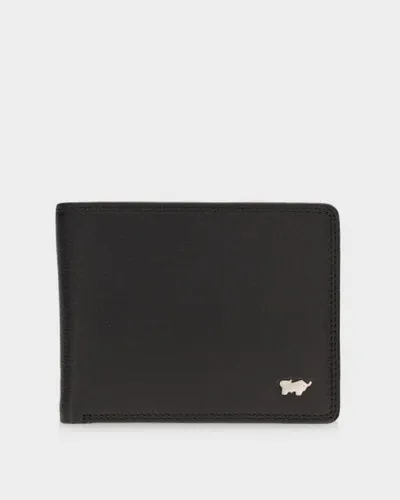 Braun Büffel Querbörse Herren Golf 2.0 4+3CS schwarz - Hochwertige Leder-Geldbörse mit 7 Kartenfächern und platzsparendem Design