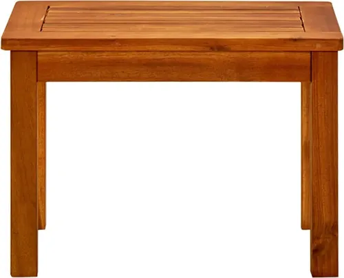vidaXL Akazienholz Massiv Garten Couchtisch - Beistelltisch aus wetterbeständigem Akazienholz mit natürlichem Öl-Finish, ideal für gemütliche Kaffeezeiten im Freien. Einzigartiges Lattendesign für Snacks und Dekoration.
