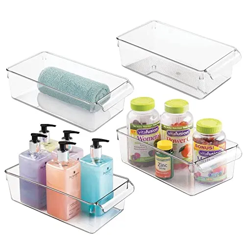 mDesign Kühlschrankboxen Organizer 4er Set – Transparente Aufbewahrungslösungen