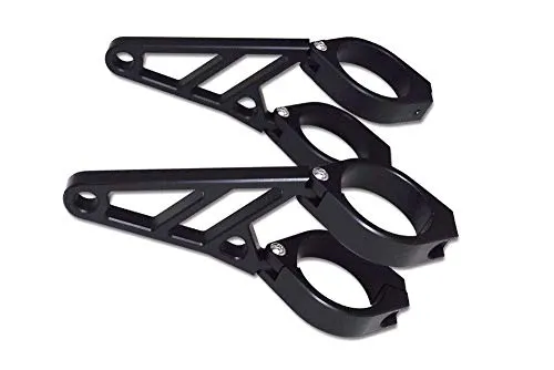 HIGHSIDER CNC Alu Lampenhalter Set kurz 87 x 10mm - Frontscheinwerfer - Robustes CNC-gefertigtes Alu Set für eine sichere und präzise Montage von Lampen mit 35-37mm Durchmesser.