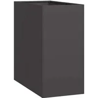 vidaXL Pflanzkübel Schwarz 40x80x80 cm aus Stahl - Garten-Zubehör: Langlebiger Pflanzkübel aus kaltgewalztem Stahl, ideal für Gärten und Terrassen, bietet viel Platz für Pflanzen und sorgt für eine stilvolle Gartengestaltung.