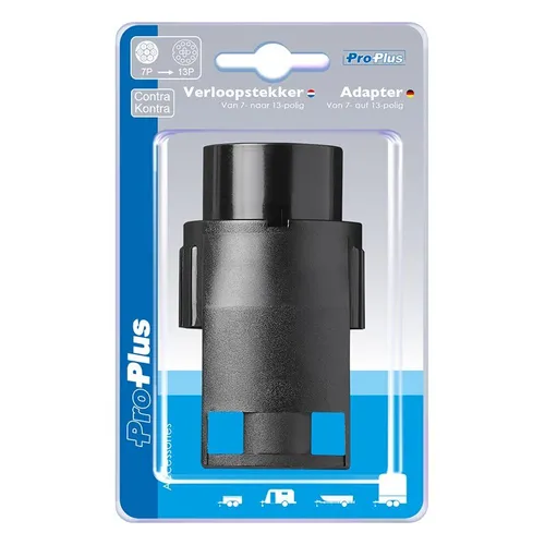 Adapter kontra von 7- auf 13-polig im Blister