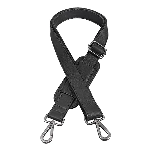 STILORD Taschengurt Breit Leder mit Karabiner - Gurte & Riemen - Verstellbarer Schultergurt aus echtem Leder mit 360° drehbarem Karabiner und integrierten Schulterpolster für optimalen Tragekomfort.