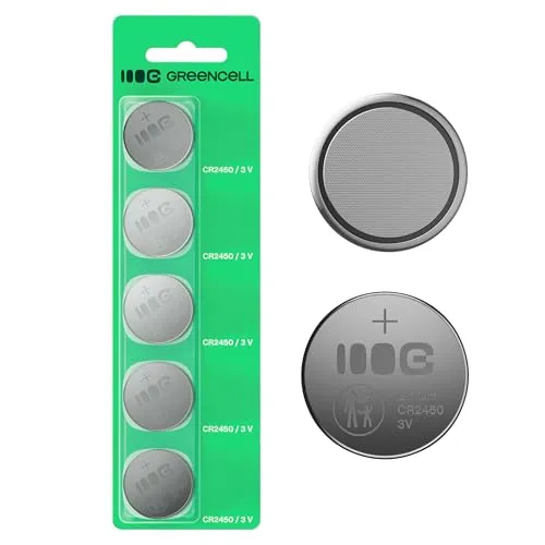 Greencell CR2450 Lithium-Knopfzelle 3V 600mAh, 5 Stück von Green Cell