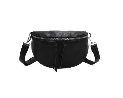 ITALYSHOP24 Bauchtasche Damen Gürteltasche Hüfttasche CrossBody Handytasche, als Schultertasche, CrossOver, Umhängetasche tragbar