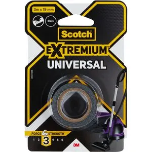 Scotch Gewebeband Extremium Universal Supreme, schwarz, 19mm x 3m