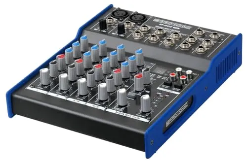 Pronomic M-602FX Live/Studio Mischpult - 6-Kanal Mischpult mit digitalem 24bit Multieffektprozessor, ideal für Live-Auftritte und Studioaufnahmen, inklusive 48V Phantomspeisung für professionelle Mikrofone.