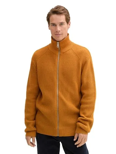 TOM TAILOR Herren RIPP Strickjacke mit Reißverschluss