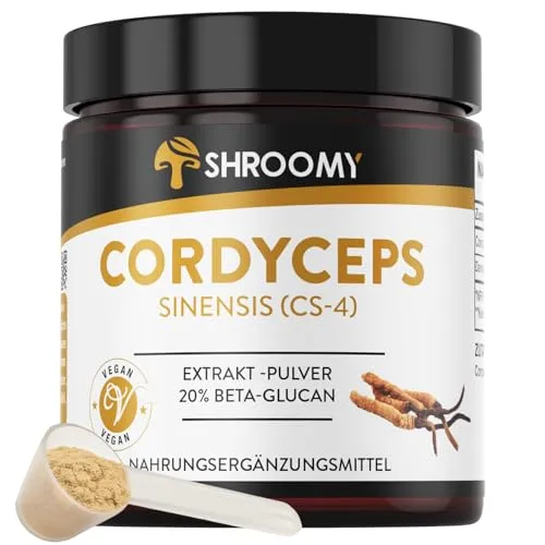 SHROOMY Cordyceps Extrakt-Pulver – 40% Polysaccharide & 20% Beta-Glucan – 70 g