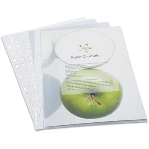 RAPESCO Prospekthüllen DIN A4 transparent genarbt 0,06 mm, 100 St.