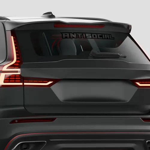 Frontscheibenaufkleber Antisocial Sticker Tuning Auto Kfz Decal FS146 Schwarz