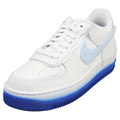Nike AF1 Shadow Damen Sneaker White Blue - 40 EU - Stylische Damen Sneaker in White Blue mit 4.4 cm Absatzhöhe, ideal für den Alltag und Berufskleidung. Hochwertiges Leder & Textil für optimalen Komfort.