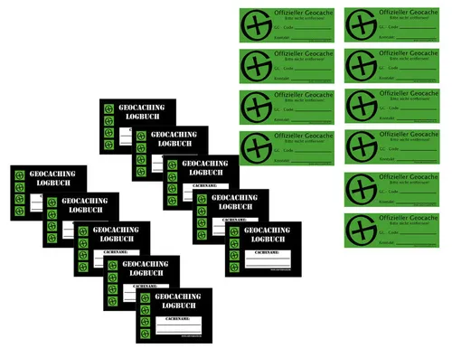 tlg. Filmdosen Logbücher Dosen Aufkleber Geocaching Versteck Geocache Wartung 20