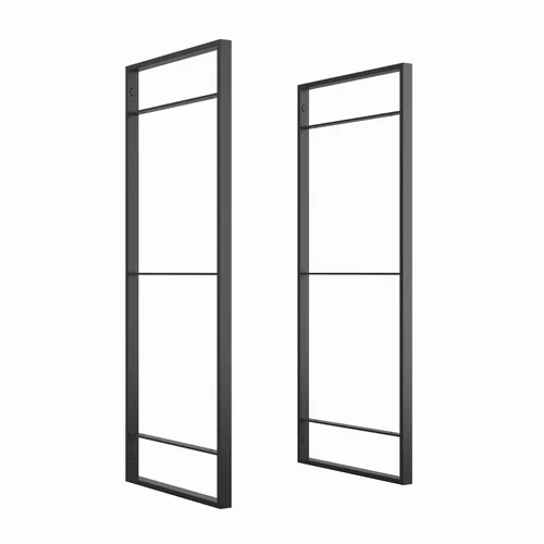 Emuca Regalsystem - Bücherregal im Industriestil, 830 mm hoch - Schweberegale aus robustem, schwarz lackiertem Stahl für hohe Stabilität. Ideal für stilvolle und platzsparende Aufbewahrung in jedem Raum.