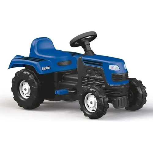 DOLU Pedaltraktor zum Fahren f�r Kleinkinder ab 3 Jahren, Ranchero Kinderpedaltraktor mit Hupe und Lernfunktion zum Treten - Ideales Spielzeug f�r drinnen und drau�en - Blau