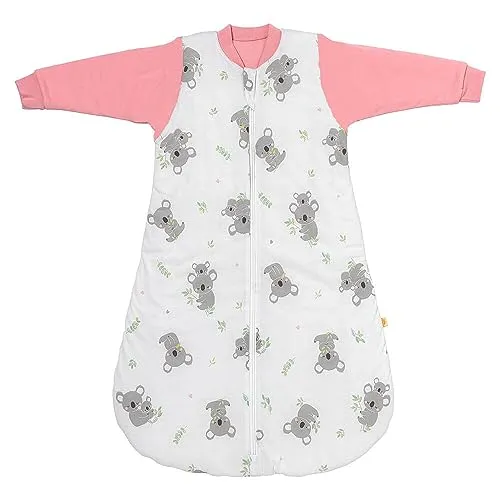 schlummersack Baby Schlafsack Neugeboren Winter 56 cm Koala | Babyschlafsack mit Ärmel | Winter Schlafsack Baby 3.5 Tog | Newborn Schlafsack Baby Winter Reißverschluss
