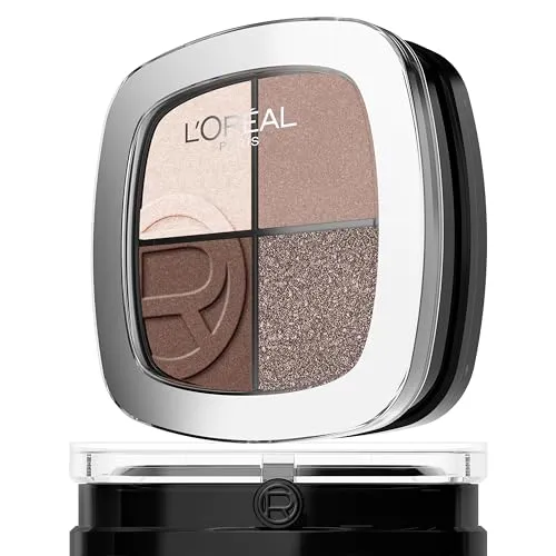 L'Oréal Paris Rendez-Vous Couleur Eye & Cheek Quad, All-in-One Make-up Palette für Augen & Wangen, Matte bis metallische Finishes, Hochpigmentiert & leicht verblendbar, Farbe: Cold Platinum (Winter)
