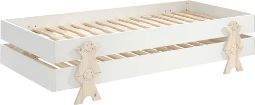 Stapelbett Karlene 2er Set 90x200 cm in Weiß