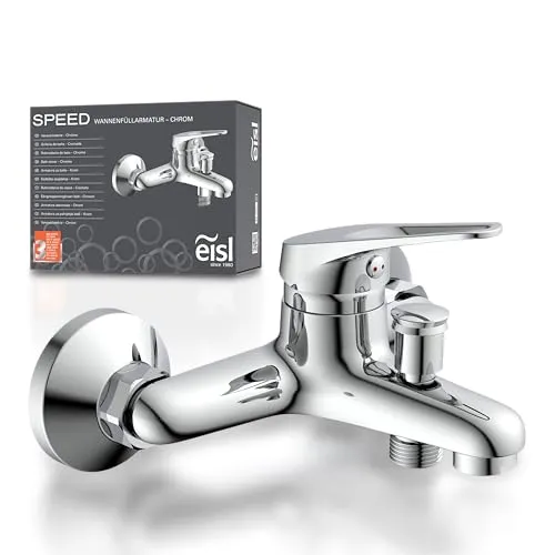 EISL Badewannenarmatur mit Einhebelmischer SPEED Chrom - Armatur für die Badewanne mit praktischem Ziehumsteller für flexiblen Wechsel zwischen Dusche und Wanneneinlauf.