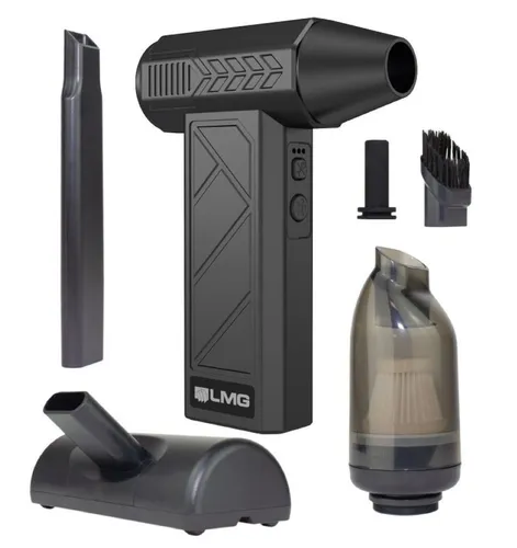 LMG Germany 2-in-1 Akku-Handstaubsauger & Gebläse – 140W, leistungsstark, kompakt - Kompakter 2-in-1 Handstaubsauger und Bläser mit 140W Leistung. Ideal für Haushalt, Auto und Büro. Beutellos und mit 3 Geschwindigkeitsstufen für vielseitige Anwendungen.