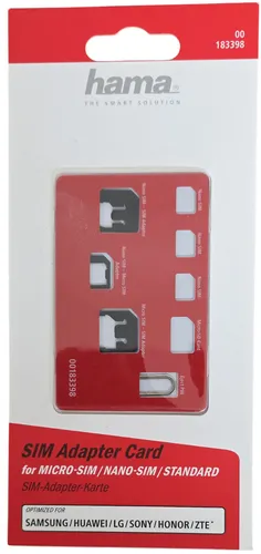Hama SIM-Karten-Adapter - 5-teiliges Set - mit SIM-Nadel - NEU