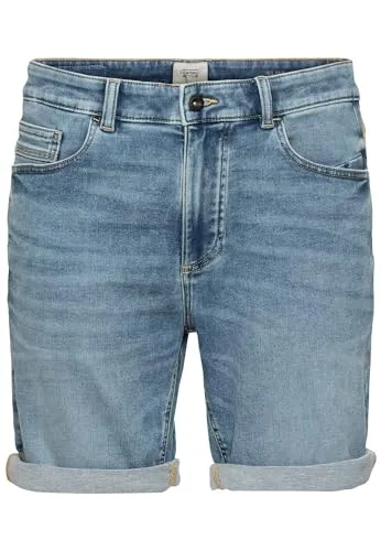 Camel Active Jeans-Shorts in Hellblau, Größe W50 - Herren Jeans-Shorts von Camel Active in Hellblau, Slim Fit für optimalen Komfort und Stil. Ideal für den Sommer mit 5-Pocket-Design und fixiertem Aufschlag.